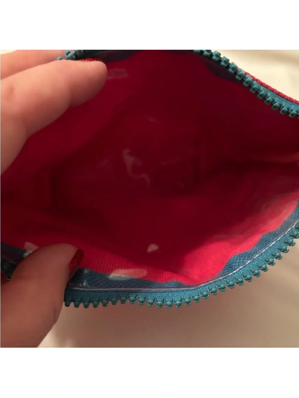 MB Greene Large And Small Zip Pouches - Tangerine And Berry